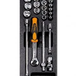 Beta Servante D'atelier Complète 024240092 T92 Jeu De Clés à Douille 22 Pièces 6 - 22 Mm 3/8".