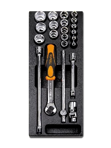 Beta Servante D'atelier Complète 024240092 T92 Jeu De Clés à Douille 22 Pièces 6 - 22 Mm 3/8". 3 Beta Servante D'atelier Complète 024240092 T92 Jeu De Clés à Douille 22 Pièces 6 - 22 Mm 3/8".