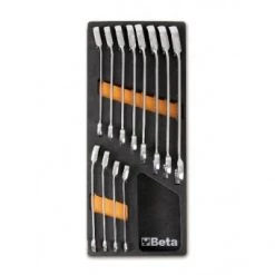 Beta Servante D'atelier Complète 024500045 M45 Jeu De Clés à Cliquet à Extrémité Ouverte 12 Pièces 8 - 19 Mm
