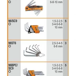 Beta Servante D'atelier Complète 066000051 6600 M/51 Assortiment De 257 Pièces D'outils Avec Crochets Sans Panneaux