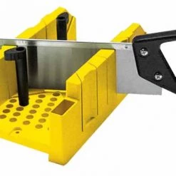 Stanley Scie Et Boîte à Onglet 1-20-600 Boite à Coupe En Plastique + Scie à Dos + Chevilles