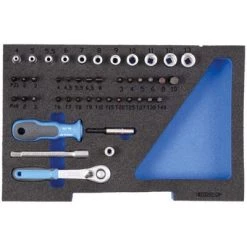 Gedore Servante D'atelier Complète 1100 CT1-20 Jeu De Clés à Douille + Insert Pour L-Boxx 136, 44 Pièces 2835886