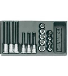 Gedore Servante D'atelier Complète 1402234 1500 ES-IN 19 LKM Jeu De Tournevis à Douille 1/2".