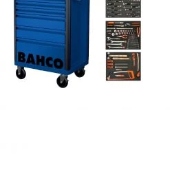 Bahco Servante D'atelier Complète 1472K6BLUE-FULL3 Chariot à Outils Bleu 130 Pièces