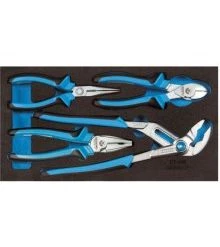 Gedore Servante D'atelier Complète 1500 CT1-142 Kit De Pinces Dans Le Module CT En 4 Parties 2309025