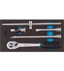 Gedore Servante D'atelier Complète 1500 CT1-1993 T Insert Check-Tool Avec Assortiment D'accessoires Pour Clés à Douille 5 Pièces 2309106