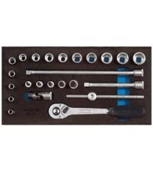 Gedore Servante D'atelier Complète 1500 CT1-30 Jeu De Clés à Douille En Module CT 24 Pièces 2308975