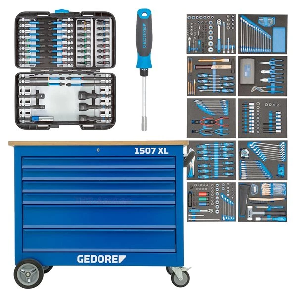 Gedore Servante D'atelier Complète 1507 XLTS-308 Établi Mobile 6 Tiroirs 308-pièces 3100065 4 Gedore Servante D'atelier Complète 1507 XLTS-308 Établi Mobile 6 Tiroirs 308-pièces 3100065 – Image 2