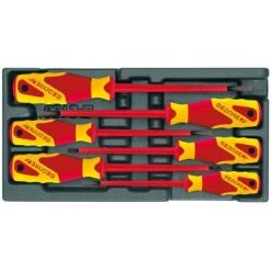 Gedore Servante D'atelier Complète 1733095 1500 ES-VDE 2170 PZ Jeu De Tournevis VDE