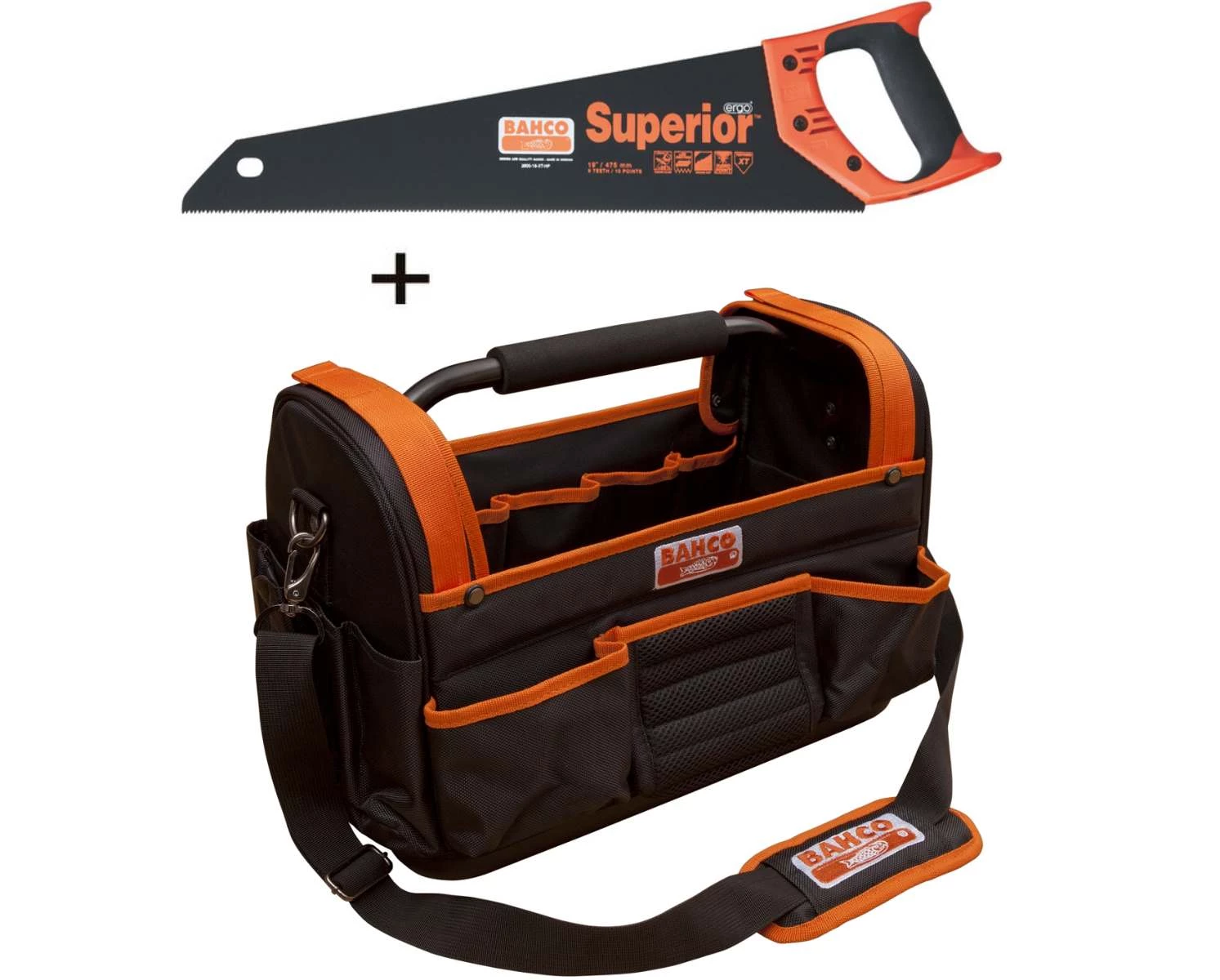 Bahco Scie à Bois 3100TB+2600 Sac à Outils Ouvert 3100TB + Scie à Main 2600-22-XT-HP 3 Bahco Scie à Bois 3100TB+2600 Sac à Outils Ouvert 3100TB + Scie à Main 2600-22-XT-HP