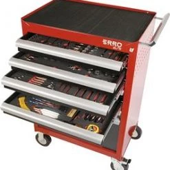 Servante D'atelier Complète 40FAMSET004 Erro Elite Chariot à Outils 7 Tiroirs 4 Tiroirs Remplis