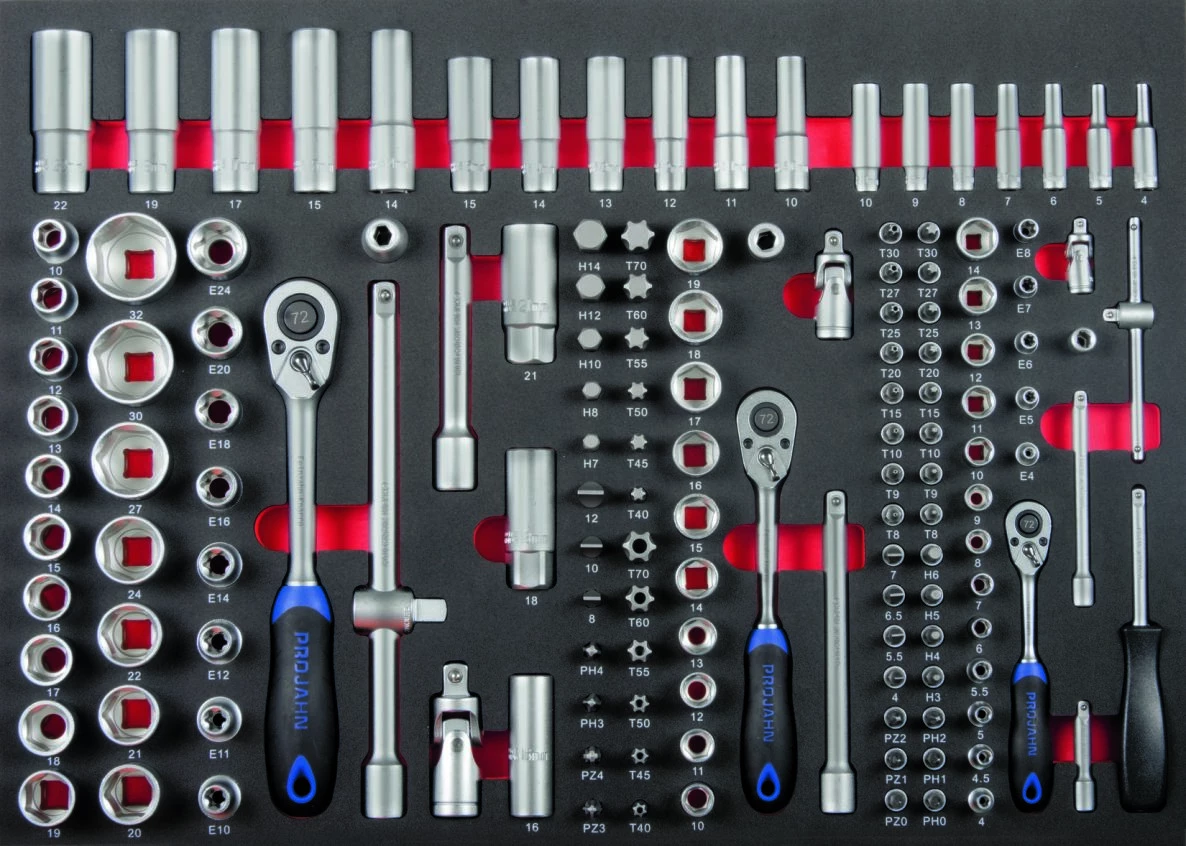 Projahn Servante D'atelier Complète 5501-191 GALAXY Chariot D'atelier Avec 7 Tiroirs, 229 Pcs. Équipement Proficraft Rouge / Anthracite 7 Projahn Servante D'atelier Complète 5501-191 GALAXY Chariot D'atelier Avec 7 Tiroirs, 229 Pcs. Équipement Proficraft Rouge / Anthracite – Image 5