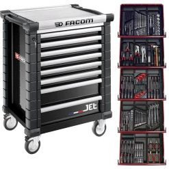 Facom Servante D'atelier Complète JETCM175GBNL Chariot à Outils Rempli De Noir