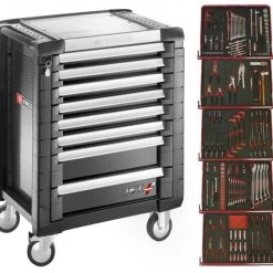 Facom Servante D'atelier Complète JETCMM175GBNL Chariot à Outils Rempli De Noir
