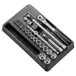 Facom Servante D'atelier Complète MOD.JL171-36 Module De Douilles Métriques 3/8" 6 Faces 20 Pièces