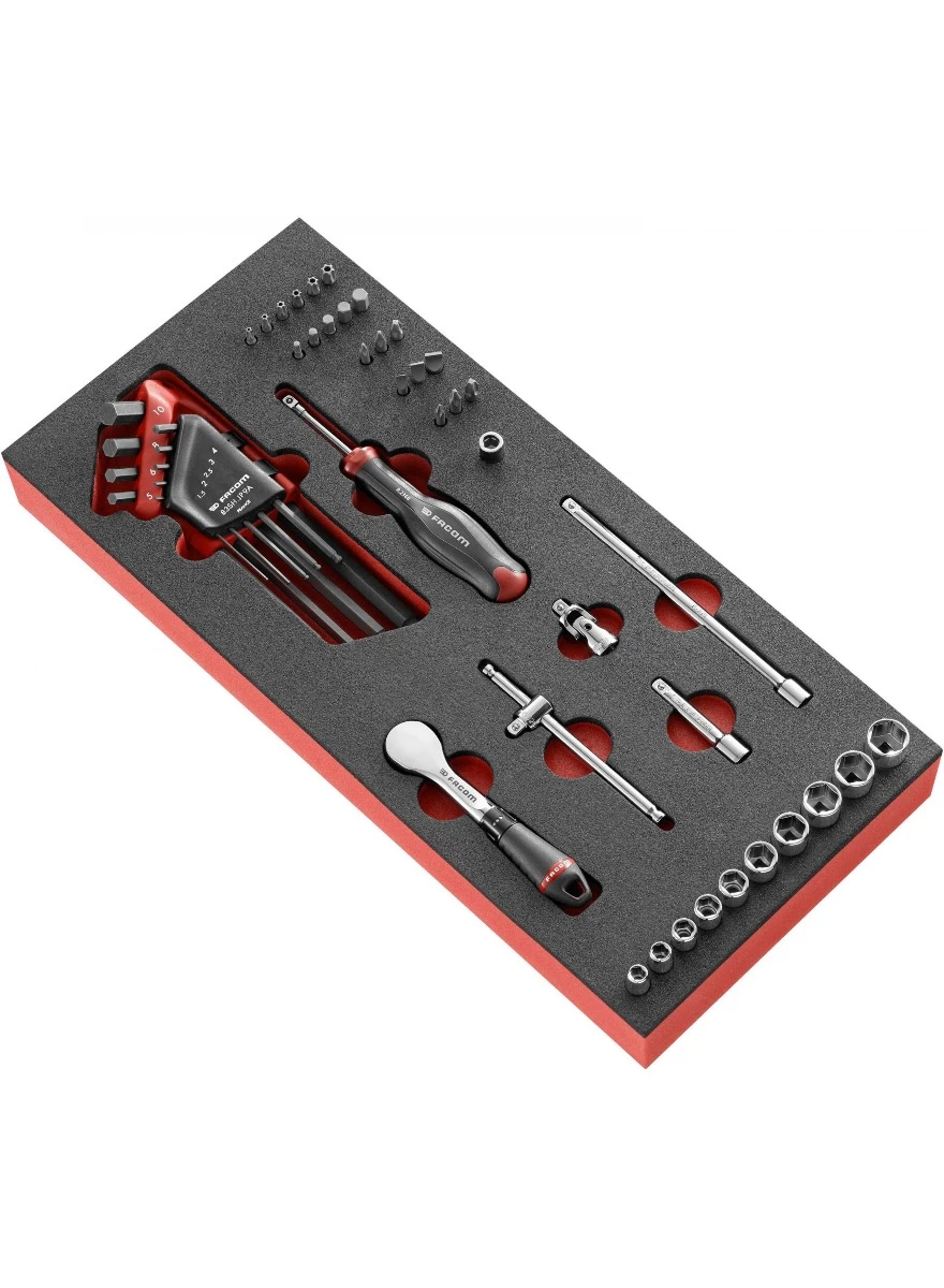 Facom Servante D'atelier Complète MODM.R181-36PB Jeu De Douilles Et D'embouts 1/4'' Métrique 6 Points En Module Mousse 46 Pièces 3 Facom Servante D'atelier Complète MODM.R181-36PB Jeu De Douilles Et D'embouts 1/4'' Métrique 6 Points En Module Mousse 46 Pièces