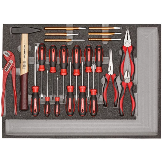 Gedore RED Servante D'atelier Complète R22350005 Tournevis, Pince, Marteau, Jeu De Burins 23-Pièces 3301686 4 Gedore RED Servante D'atelier Complète R22350005 Tournevis, Pince, Marteau, Jeu De Burins 23-Pièces 3301686 – Image 2